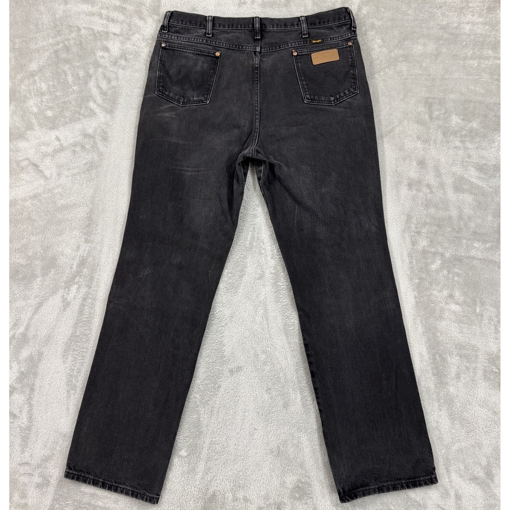 Wrangler 936WBK Cowboy Cut Jeans Mens 38x34 Black Slim Straight High Rise Rodeo